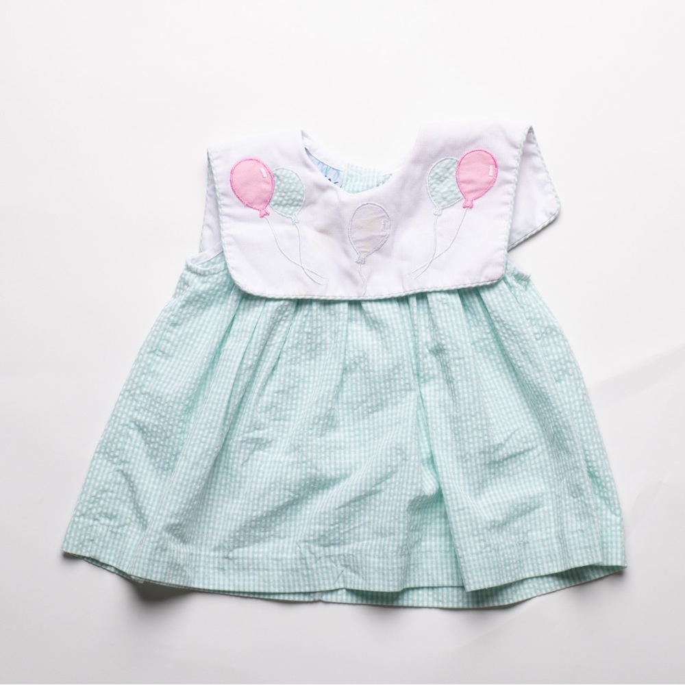 Samara Balloon Seersucker Dress
